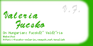 valeria fucsko business card